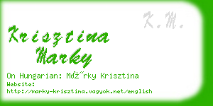 krisztina marky business card
